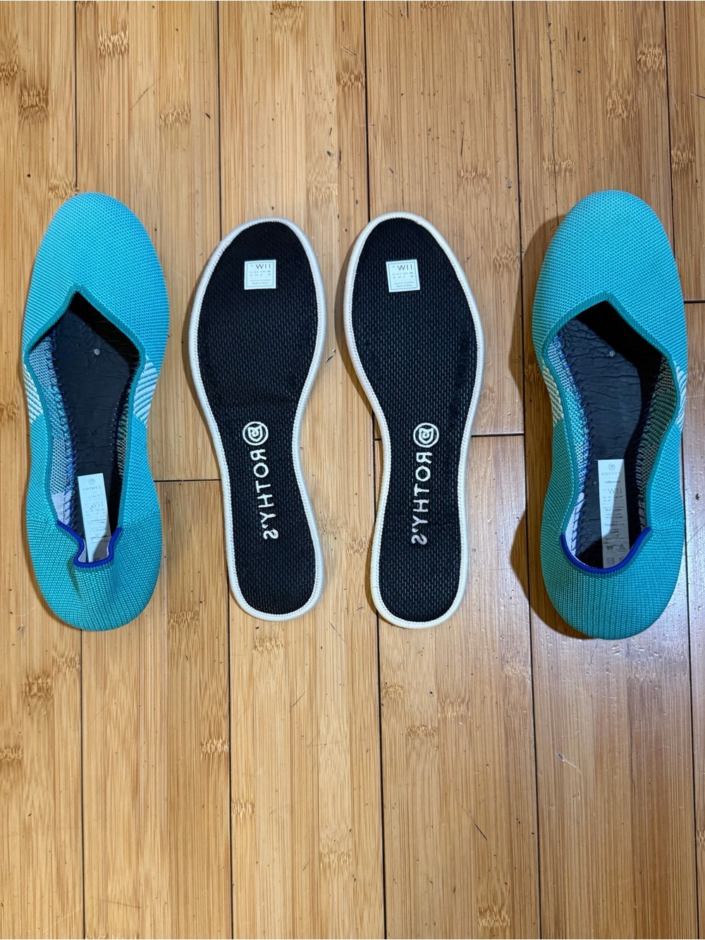 Rothy’s RETIRED COLOR Calypso Teal Ballet Flat Size 11 - Picture 14 of 16